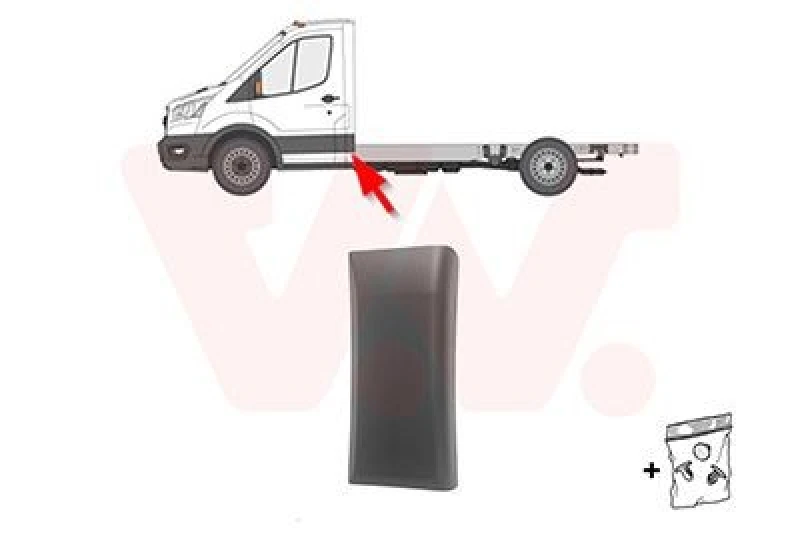 Image of VAN WEZEL Trim / Protective Strip, sidewall VAN WEZEL 1991415