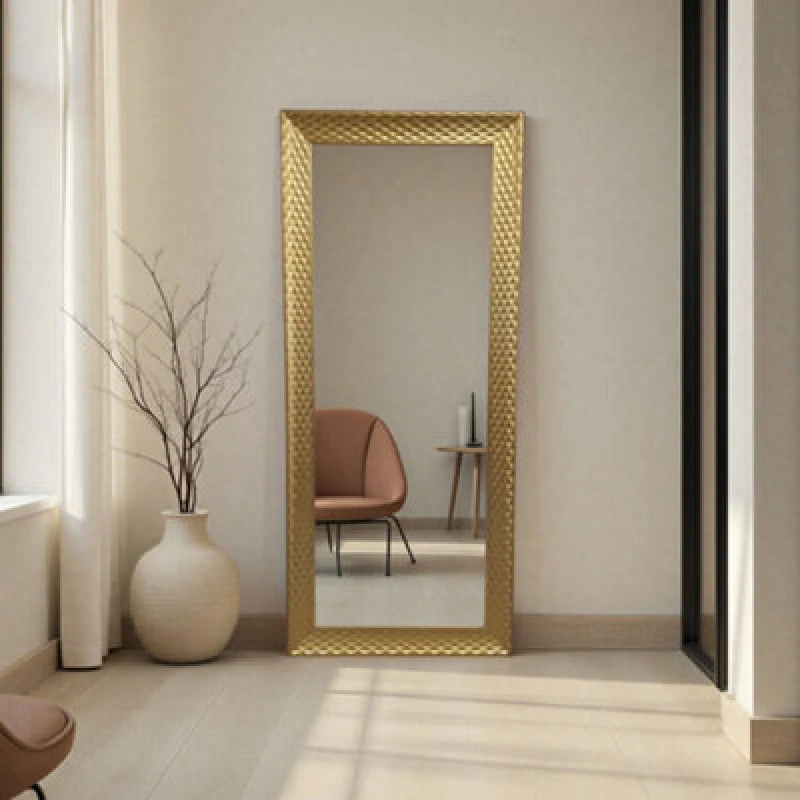 Image of Yearn Diamont Full Length Framed Gold Bevelled Mirror
