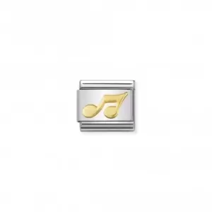 Image of Nomination Composable Classic Music 18K Gold Musical Note Link 030117/02