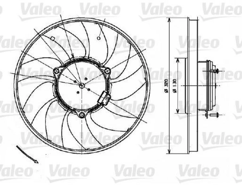 Image of Fan, radiator VALEO 696083