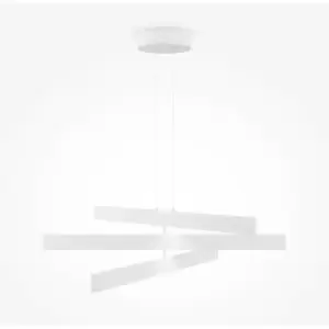 Image of Maytoni Maytoni Origami Modern 3 Light Integrated LED Pendant Ceiling Light White 4000K