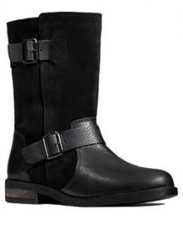 image of Clarks Demi Flow Calf Boot - Black, Size 4, Women