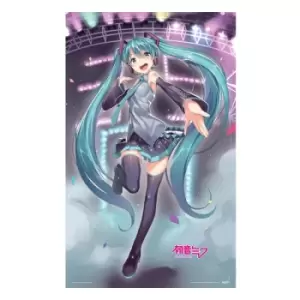 Image of Hatsune Miku Fabric Poster Miku on Stage 98 x 160 cm