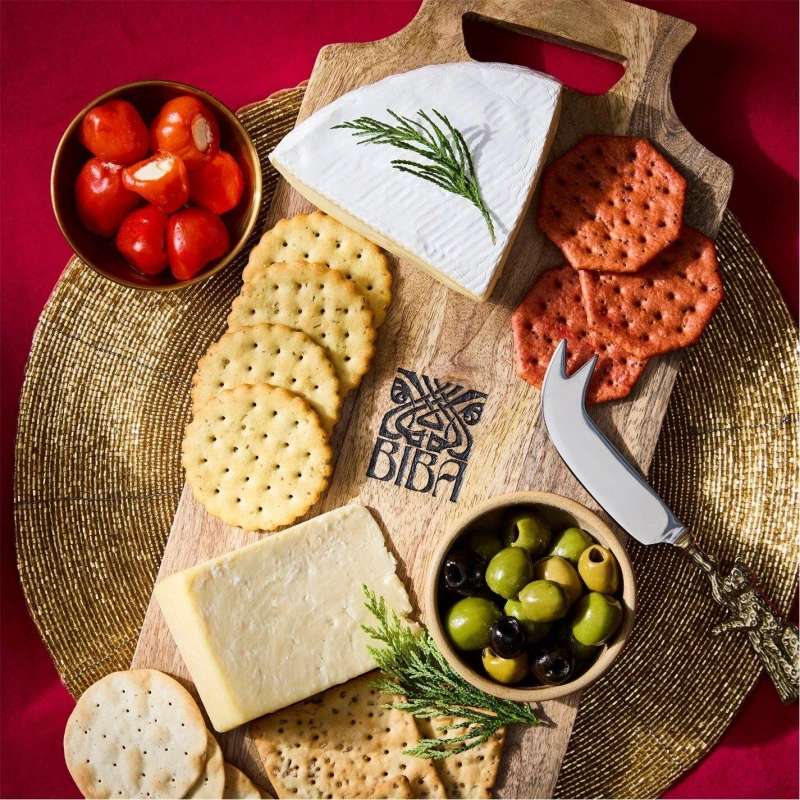 Image of Biba Biba Logo Cheese Board - Brown Brown One Size