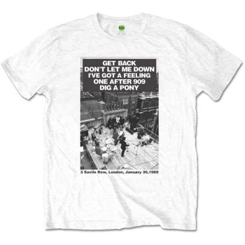 Image of The Beatles - Rooftop Songs Unisex Large T-Shirt - White