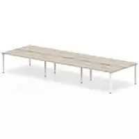 Image of dynamic Computer Desk Evolve Plus B6P16GRYW Grey Oak 4800 mm x 1600 mm x 730 mm