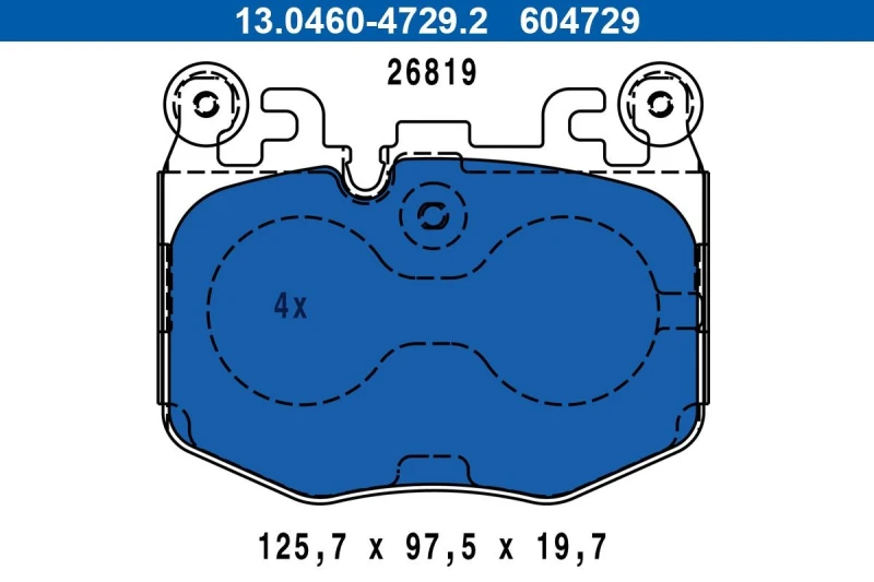 Image of Brake pad set ATE 13.0460-4729.2