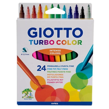 image of Giotto 71500 Turbo Colour Fibre Pens - Pack of 24