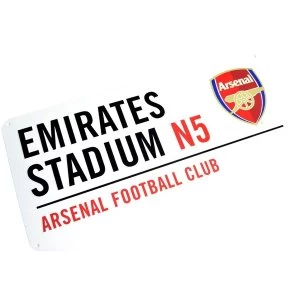 Image of Arsenal Metal White Street Sign