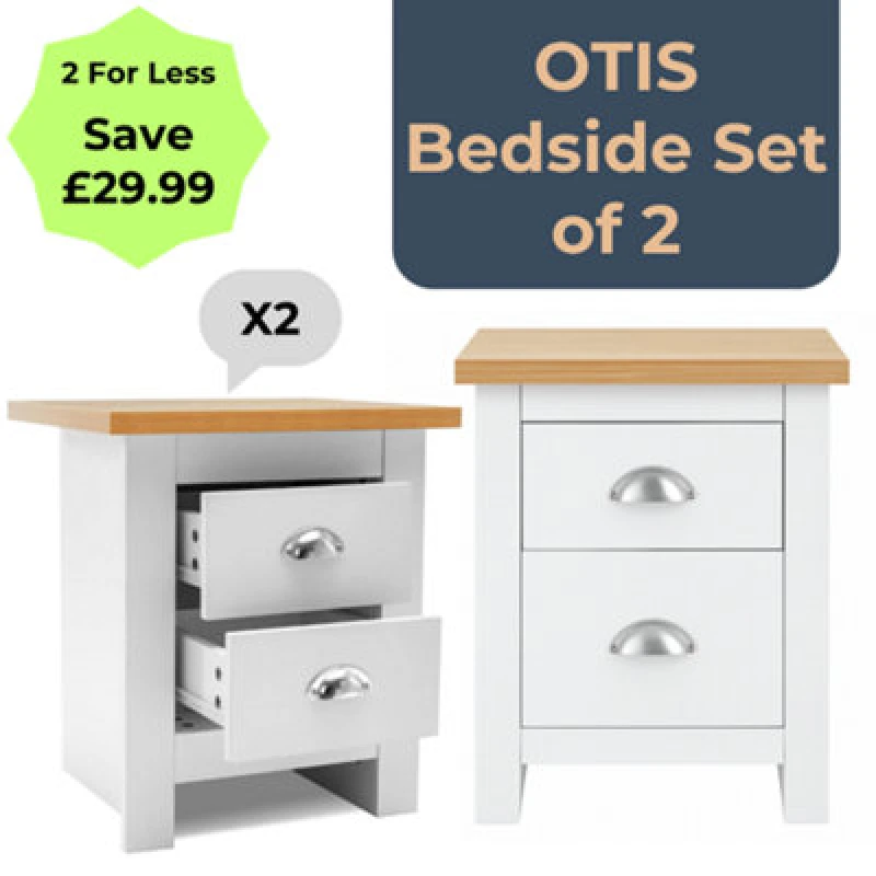 Image of Kosy Koala Bedside Table Cabinet Side End Table Nightstand Storage Organizer Pair Of 2