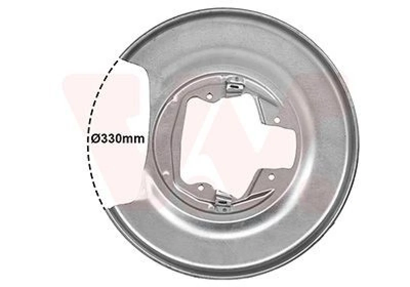 Image of VAN WEZEL Brake disc backing plate VAN WEZEL 5998373
