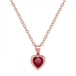Image of Ted Baker HANNELA Crystal Heart Pendant - Rose Gold- Siam