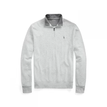 image of Polo Ralph Lauren Double Jersey Zip Top - Andover Heather