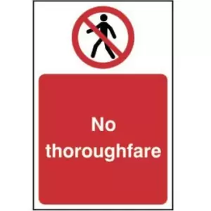 Image of No thoroughfare - Sign - PVC (200 x 300mm)