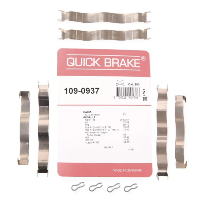Image of QUICK BRAKE Brake pad fitting kit QUICK BRAKE 109-0937
