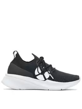 Image of Hush Puppies Spark Lace Up Trainers, Black, Size 3, Women