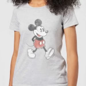 Disney Mickey Mouse Walking Womens T-Shirt - Grey - 5XL