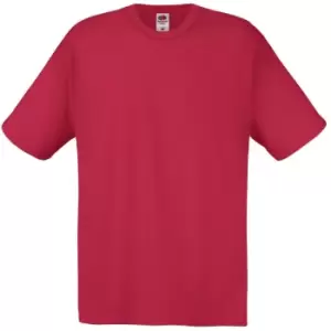 image of Fruit Of The Loom Mens Screen Stars Original Full Cut Short Sleeve T-Shirt (L) (Brick Red)