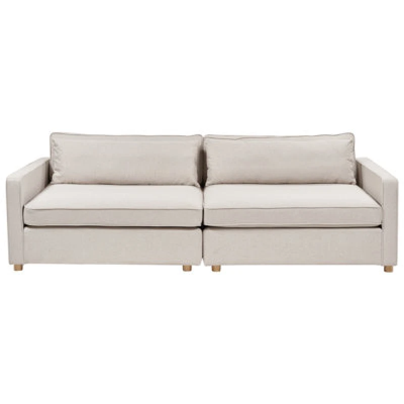 Image of Beliani Sofa 3 Seater Vinstra Fabric Beige