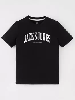 image of Jack & Jones Junior Boys Josh Tshirt - Black, Size 14 Years