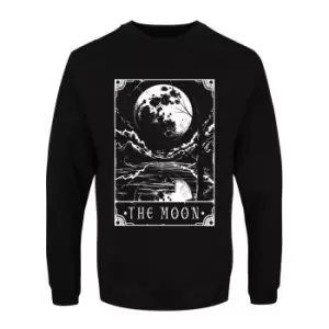 Image of Deadly Tarot Mens The Moon Sweatshirt (3XL) (Black/White)