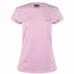 Image of Kappa Tape T Shirt Ladies - Pink