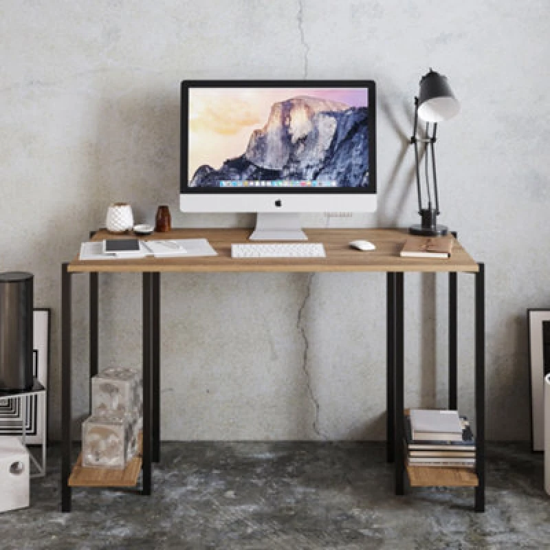 Image of Decorotika Reader Computer Desk Walnut&black