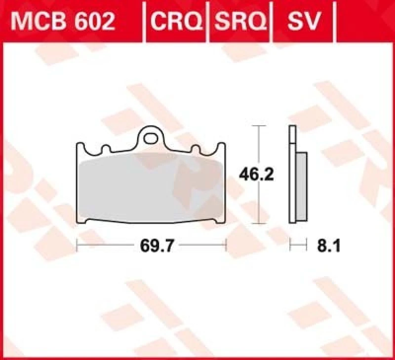 Image of TRW Lucas Sintered lining MCB602SV