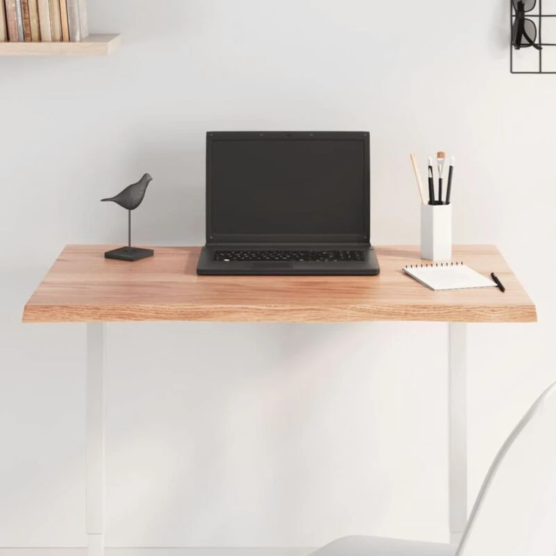 Image of VIDAXL Vidaxl - Table Top Light Brown 80x50x2cm Treated Solid Wood Oak Live Edge 8720845816629