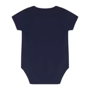 Image of Larkwood Baby Boys/Girls Essential Short Sleeve Bodysuit (3-6 Months) (Navy)
