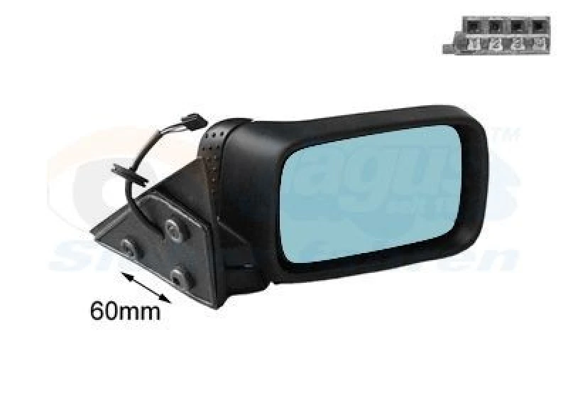Image of VAN WEZEL Wing mirror VAN WEZEL 0642808