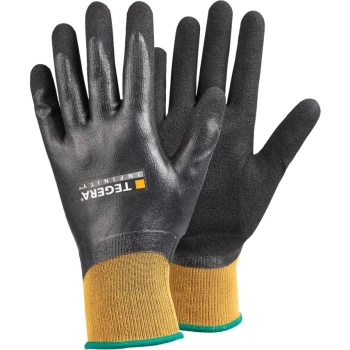 Image of 8804 Infinity Fully Coated Black/Yellow Heat Resistant Gloves - Size 10