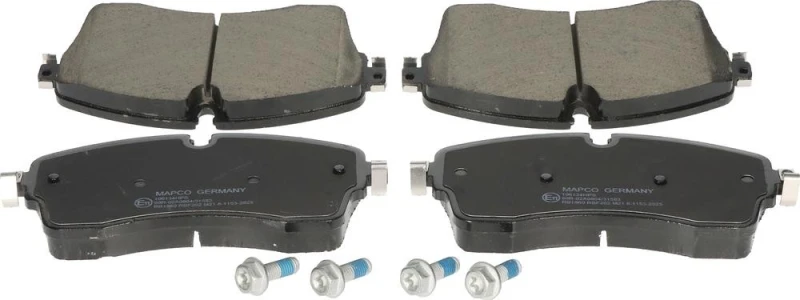 Image of MAPCO 106134HPS Brake pad set Front Axle, excl. wear warning contact, with brake caliper screws Brake Pad Set,disc brake (402)