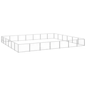 Image of Vidaxl Dog Kennel Silver 42 M Steel