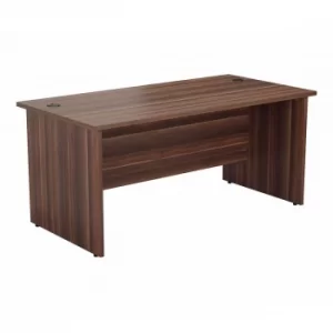 Image of TC Office Rectangular Desk with Panel End Legs 1600 x 800mm, Dark Walnut