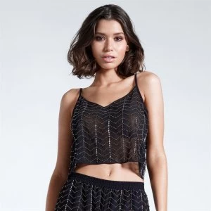 image of Firetrap Embellished Cami Top - Black