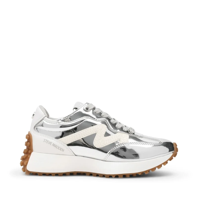 Image of Steve Madden Womens Trainers Steve Madden Capitale Argente Female 36