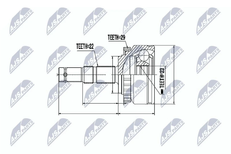 Image of NTY CV joint kit NTY NPZ-PL-015