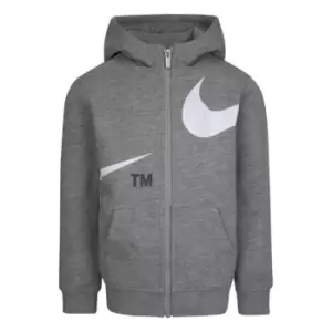 Image of Nike Swoosh Full Zip Hoodie - Grey