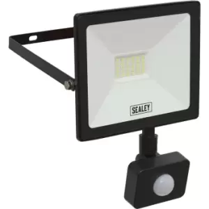 Image of Extra Slim Floodlight with PIR Sensor - 20W SMD LED - IP65 Rated - 1700 Lumens