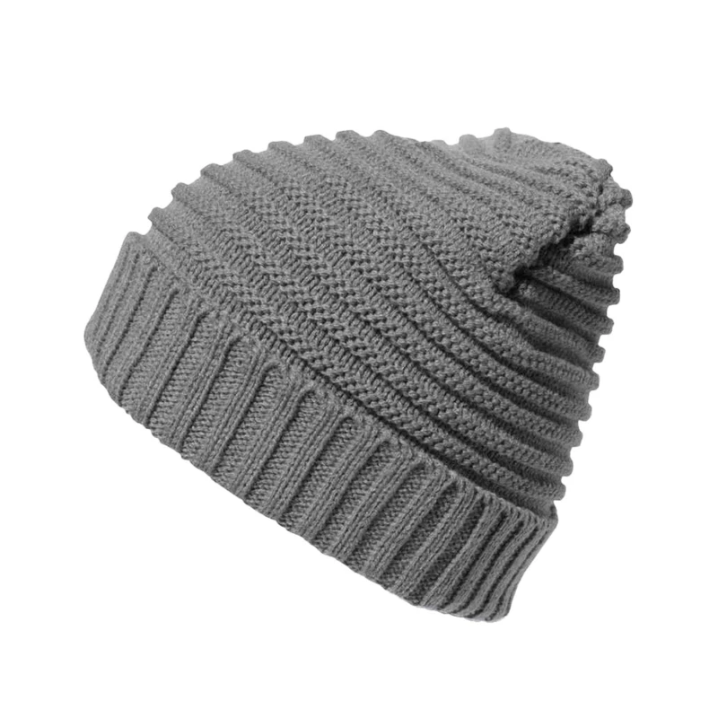 Image of Result Result Men Braided Fleece Lined Beanie in Grey Grey One Size Male 5063425968923