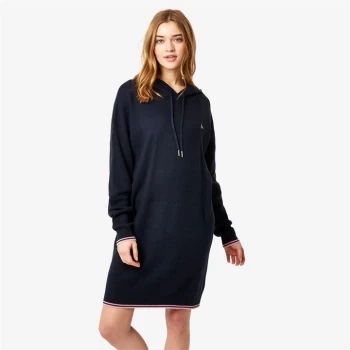 image of Jack Wills Wigton Knitted Hoodie Dress - Navy