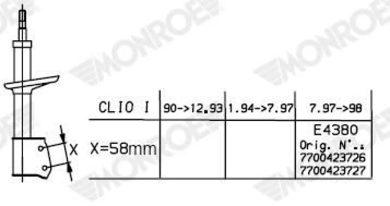 Image of MONROE Shock absorber MONROE G7485