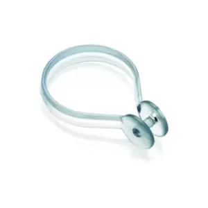 image of Croydex Shower Curtain Button Rings (Pack of 12) (33mm) (Clear) - Clear