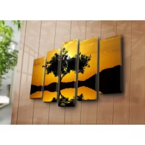 Image of 5PAT-24 Multicolor Decorative Canvas Painting (5 Pieces)