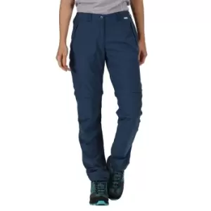 image of Regatta Womens Chaska Zip Off Durable Walking Trousers 20 - Waist 38' (96cm), Inside Leg 31