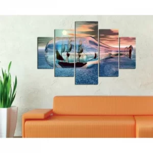Image of ST163 Multicolor Decorative MDF Painting (5 Pieces)