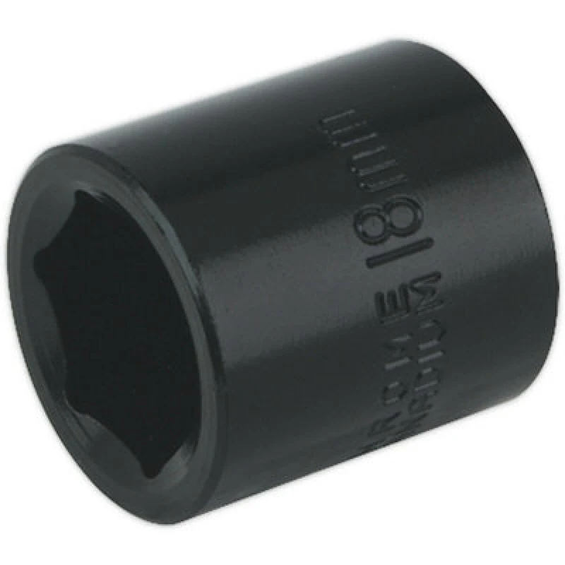 Image of Loops 18mm Forged Impact Socket - 3/8 Inch Sq Drive - Chrome-Vanadium Wrench Socket Multi