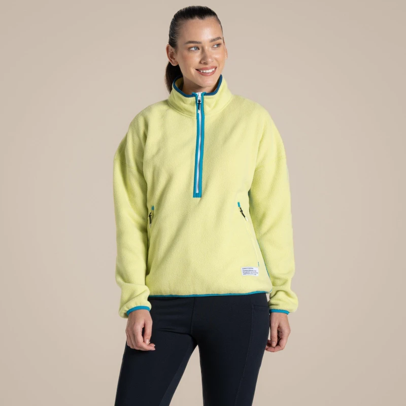 Image of Craghoppers Womens Rnu 1/2 Zip Fleece Key Lime female 10 (S)