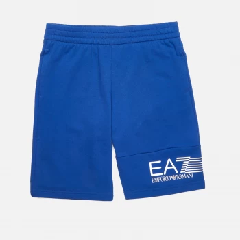 Image of Emporio Armani EA7 7 Lines Logo Bermuda Shorts Blue Size 4 Years Boys